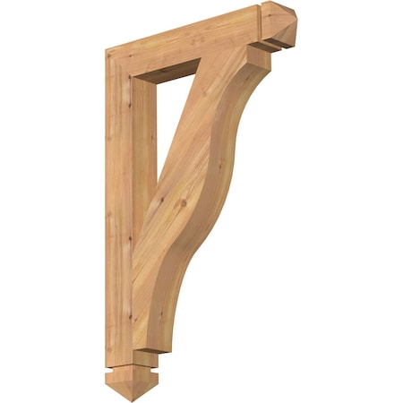 Funston Arts & Crafts Smooth Bracket, Western Red Cedar, 3 1/2W X 22D X 34H